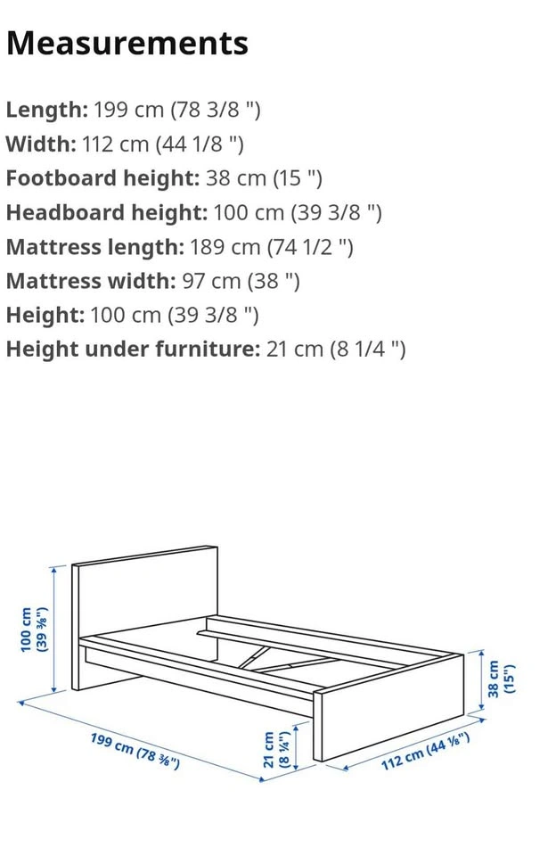 Single Bed Frame with Mattress - photo 5