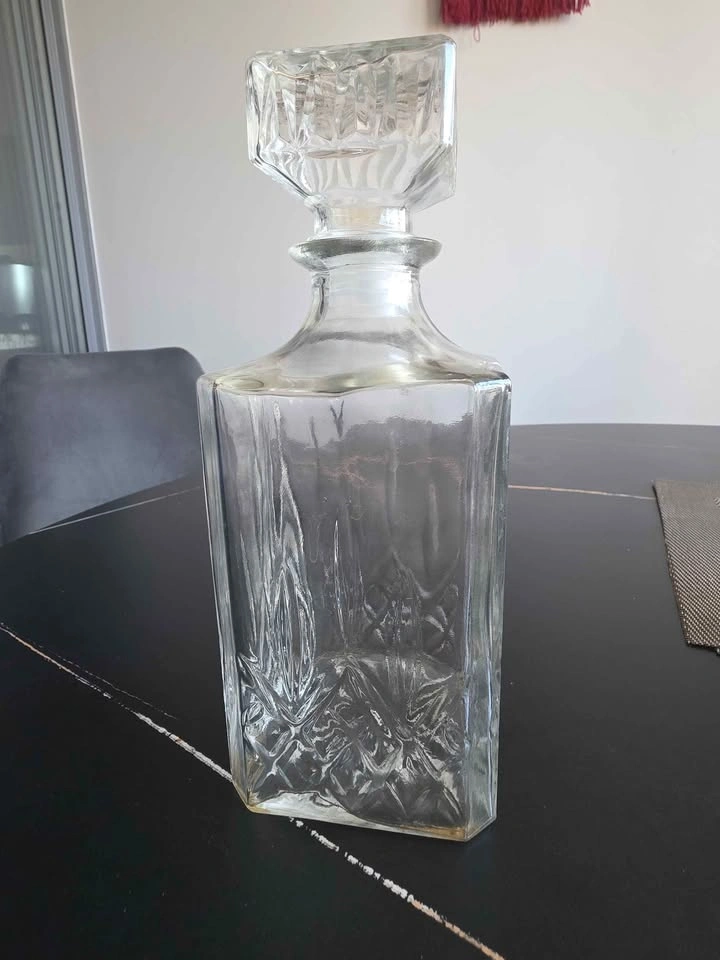 Vintage Glass Whiskey Decanter with Stopper - photo 3