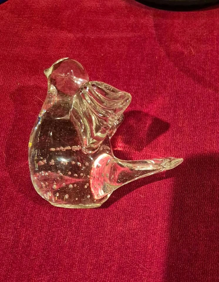 Glass bird with bubbles, 3 inches high (Skokie) - photo 2