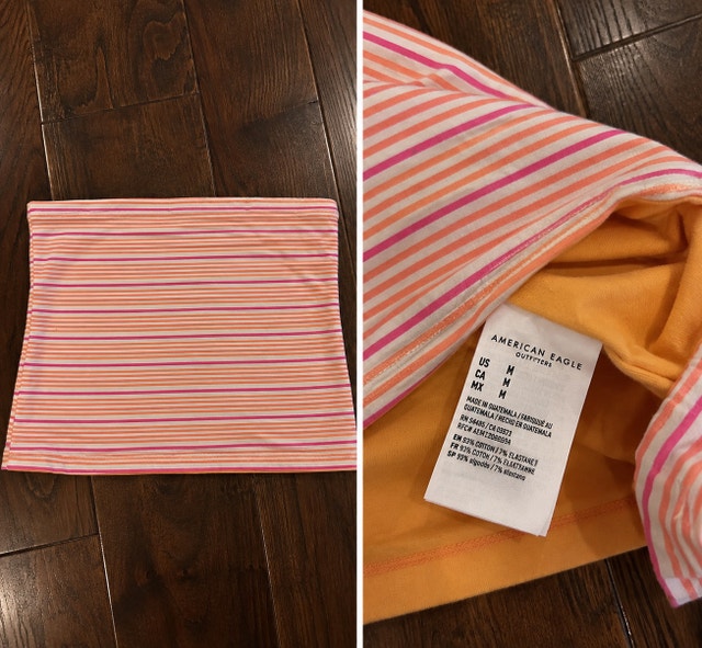 American Eagle Striped Tube Top