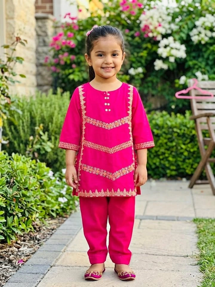 Beechtree kids - Vibrant pink kurta set 💗