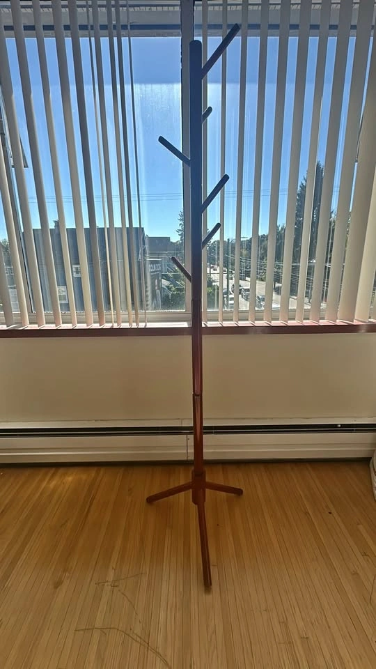Wooden Coat Rack 2 Heights and 8 Hooks