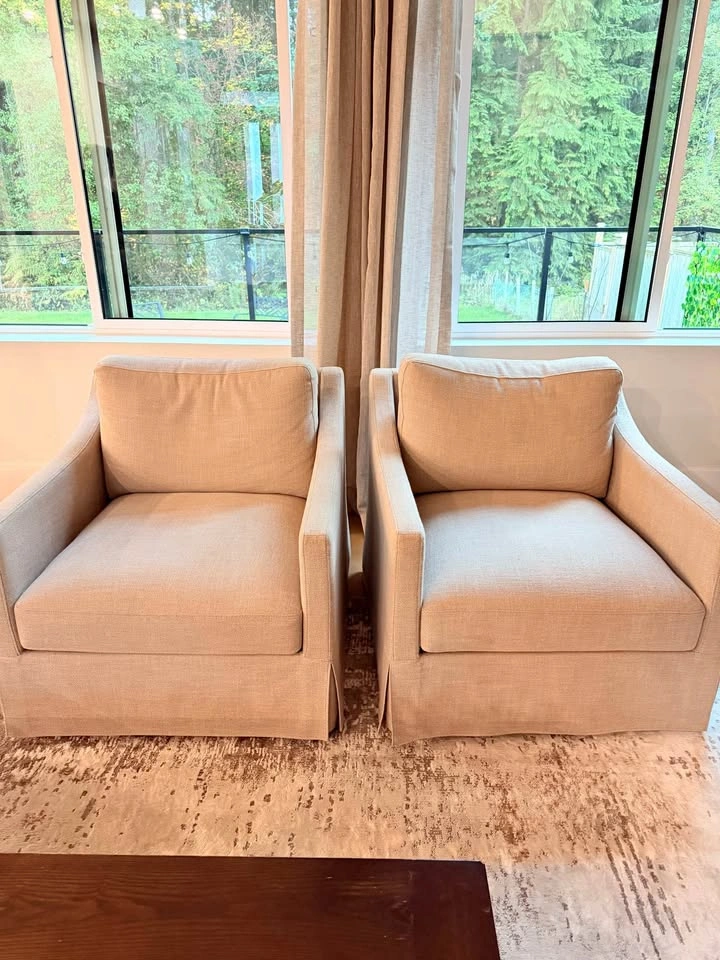 Pair of Swivel Armchairs