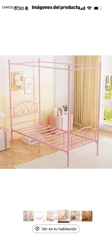 Complete Pink Twin Princess Bedroom Set - photo 5