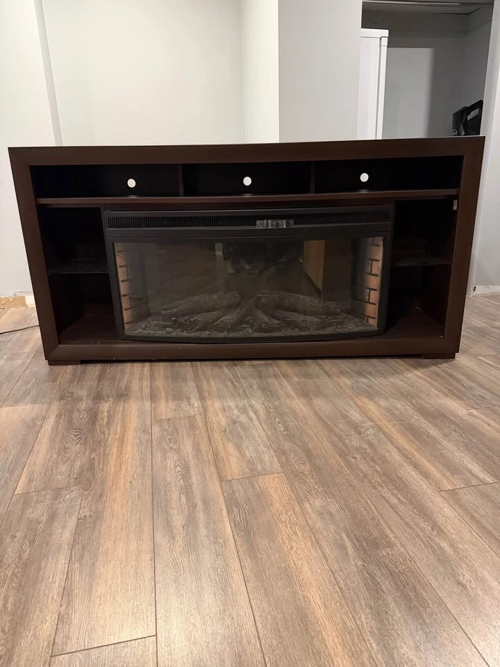 Tv stand with electric fireplace - photo 4
