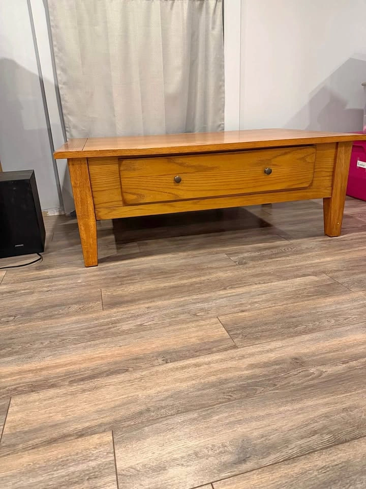 Wood coffee table