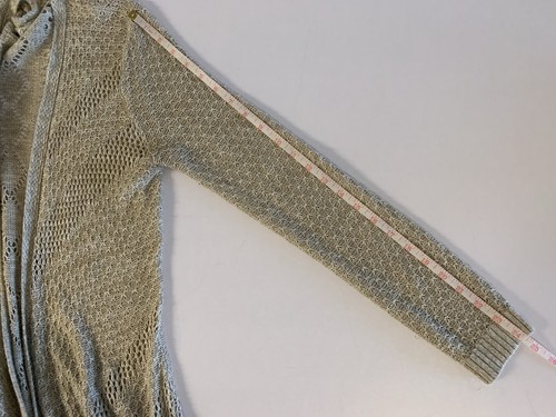 Kismet Open Knit Duster Cardigan S Beige Boho Cottage - photo 5