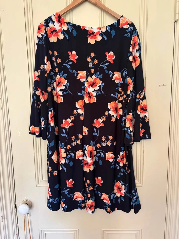 Lauren Ralph Lauren Floral Bell Sleeve Dress Size 16 - photo 5