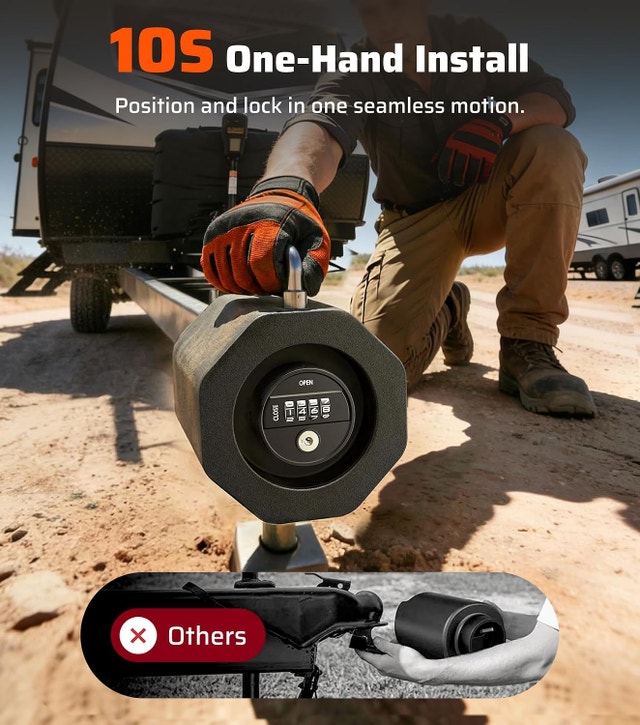 Brand New Heavy Duty Anti-Theft Trailer Hitch Lock