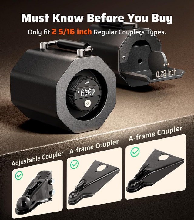 Brand New Heavy Duty Anti-Theft Trailer Hitch Lock - photo 2