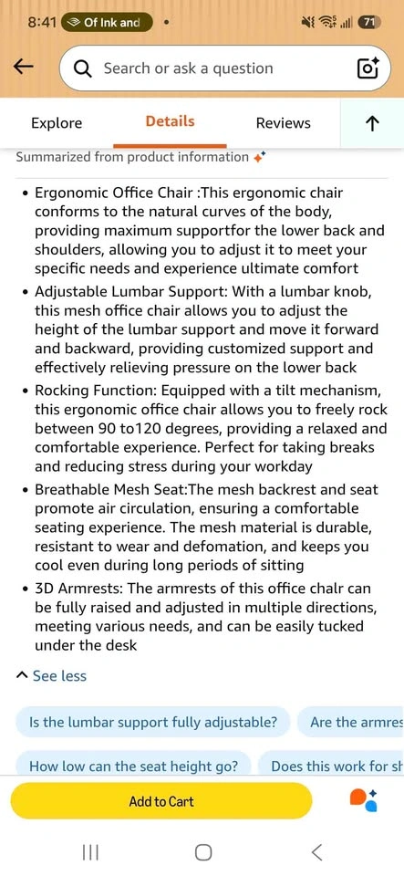 Office chair with extendable footrest - photo 2
