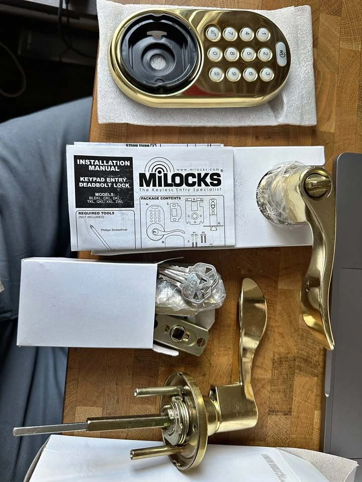 MiLocks Keyless Entry Keypad Lever door lock and handle