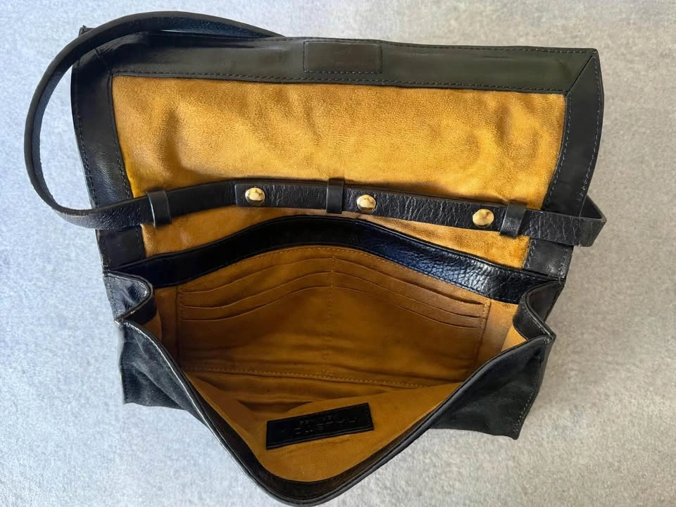 Halston Heritage Black Suede Envelope Clutch Crossbody - photo 3