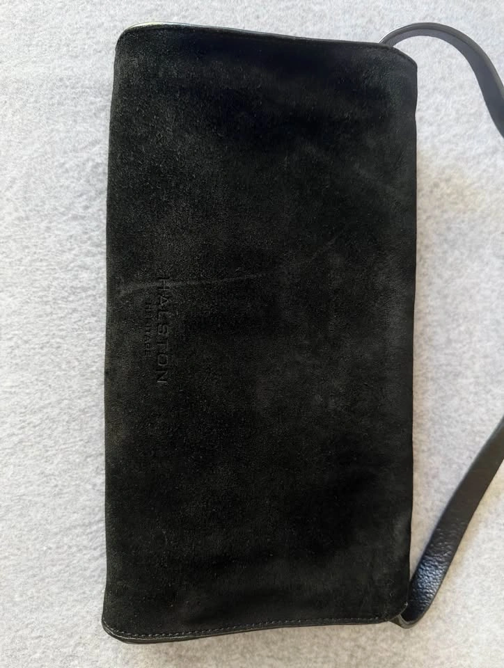Halston Heritage Black Suede Envelope Clutch Crossbody - photo 4