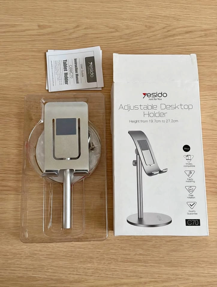 Yesido C70 Adjustable Desktop Stand - Silver - Brand New