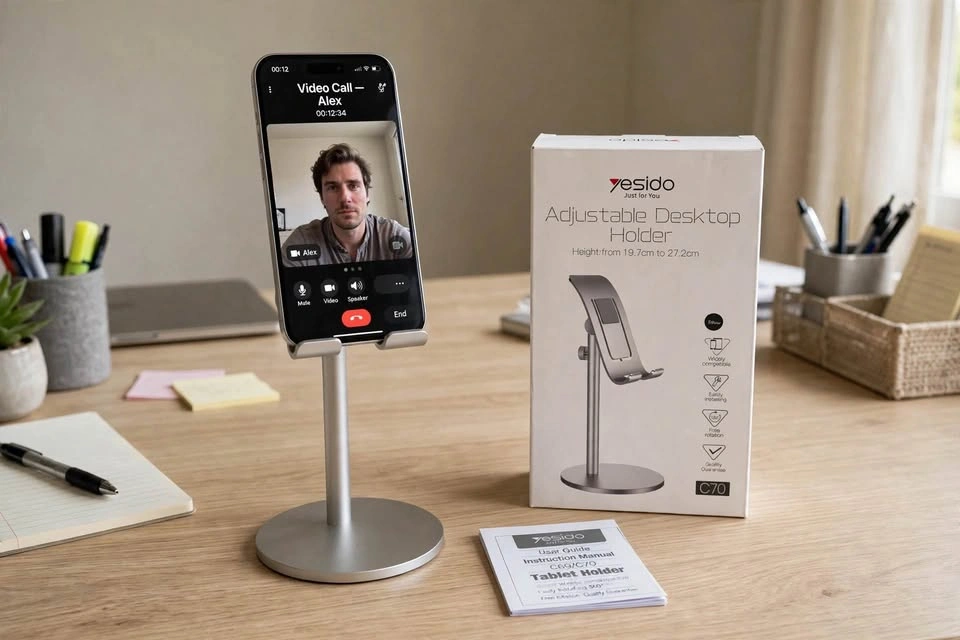 Yesido C70 Adjustable Desktop Stand - Silver - Brand New - photo 2