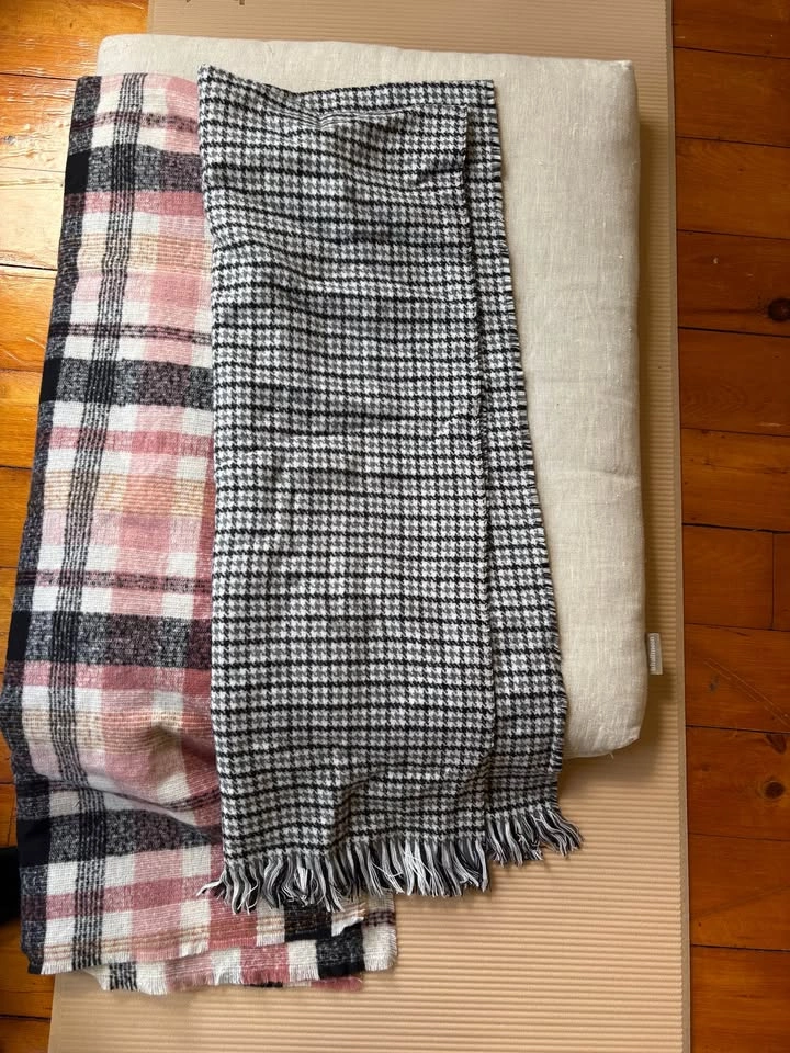 Set of 3 Plaid and Houndstooth Scarves - photo 3
