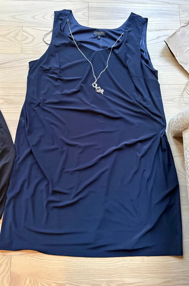 Laura Plus Navy Blue Sleeveless Dress Size 22