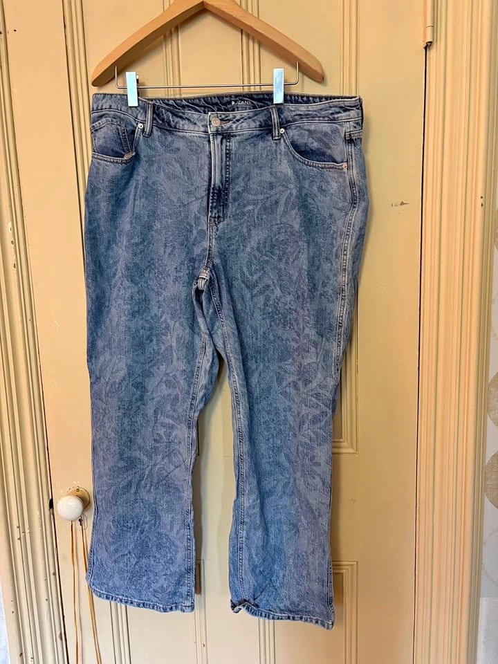 D Jeans Floral Pattern Denim Pants Size 36