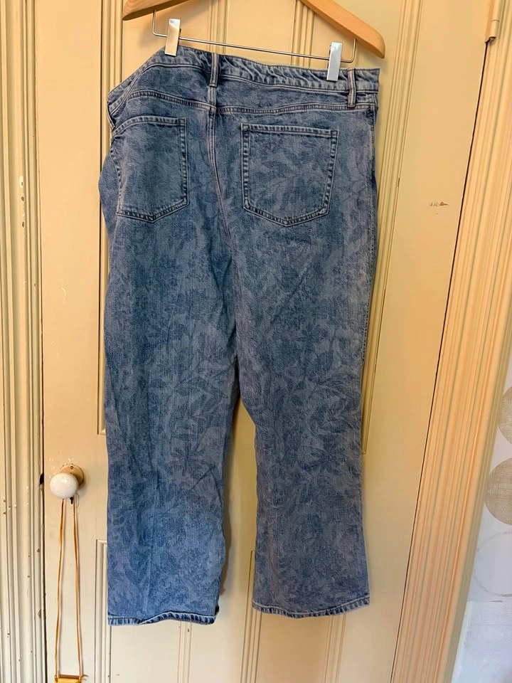 D Jeans Floral Pattern Denim Pants Size 36 - photo 4