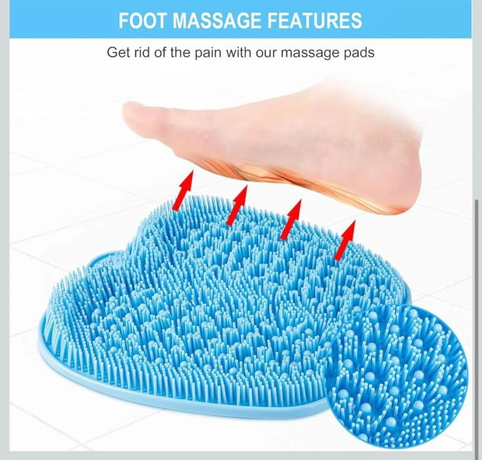 Shower Back and Foot Scrubber Mat - Wall & Floor Suction Cups - photo 5