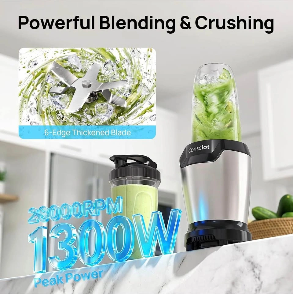 Countertop Blender 1300W Peak Power, 37oz, 32oz & 22oz Cups - photo 3