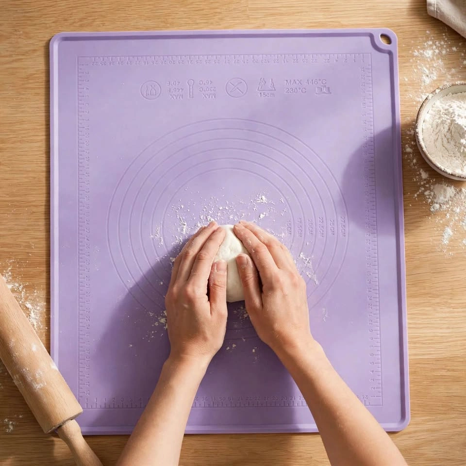 Thick Silicone Pastry Mat 19.7x15.7in - Taro Purple