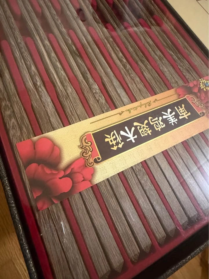 Natural Wenge Wood (African Ebony) Chopsticks - 10 Pairs Gift Se - photo 3