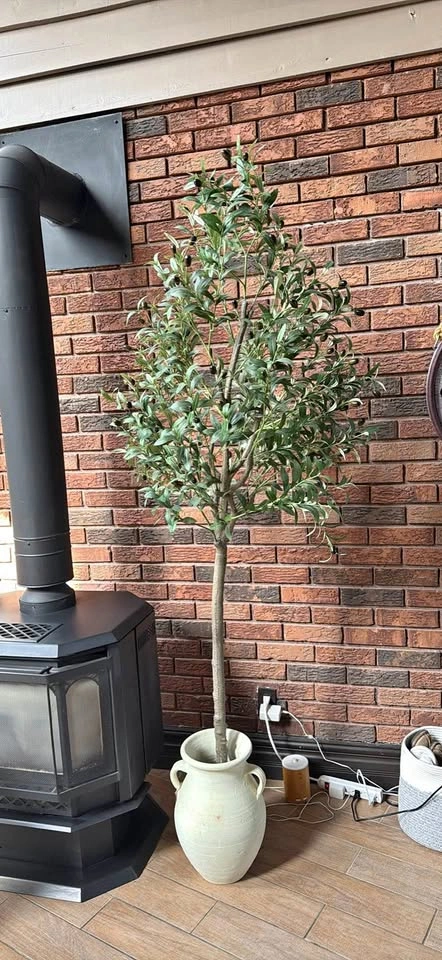 Artificial Olive Tree in Ceramic Urn
