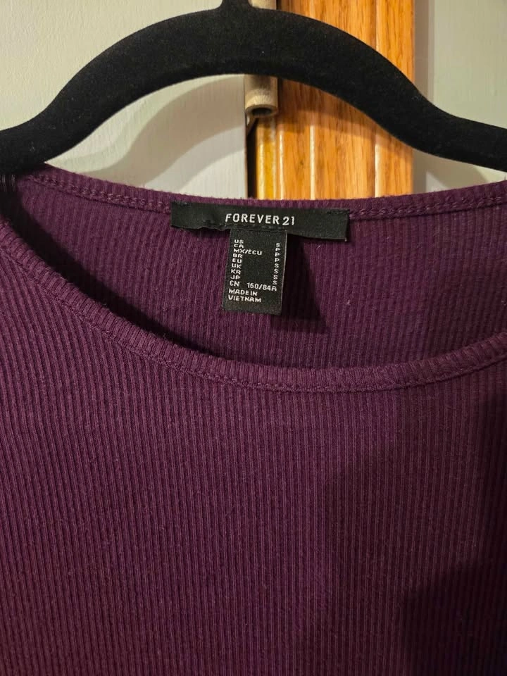 Purple Sweatshirt & Ribbed Bodysuit - photo 4