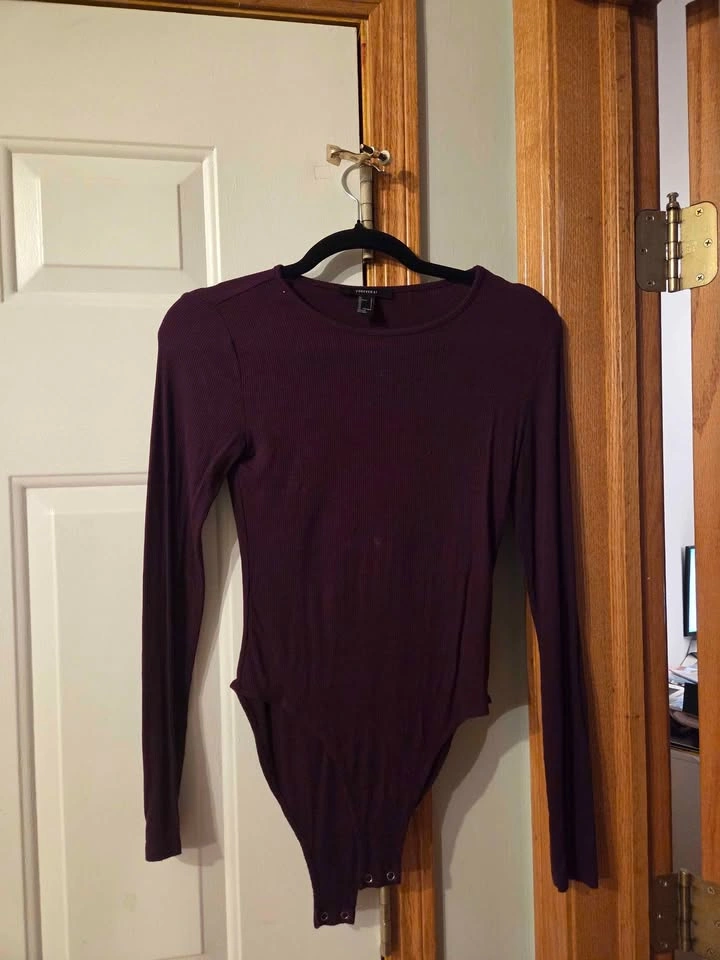 Purple Sweatshirt & Ribbed Bodysuit - photo 5