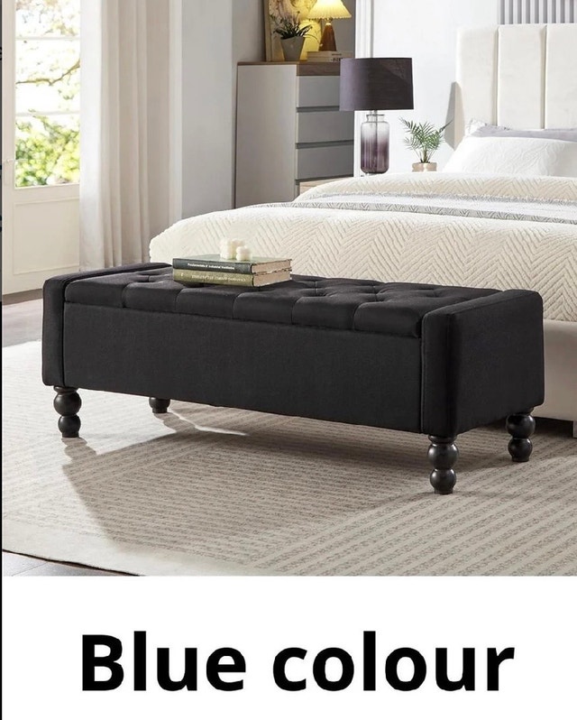 Brand New in Box 50"W Storage Ottoman Bench, Blue