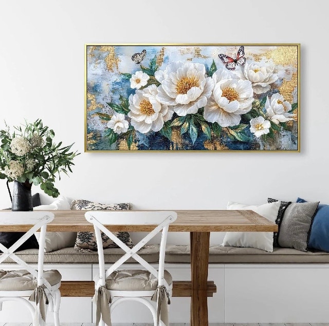 Brand New in Box Vintage Floral Butterfly Canvas Wall Art - photo 2