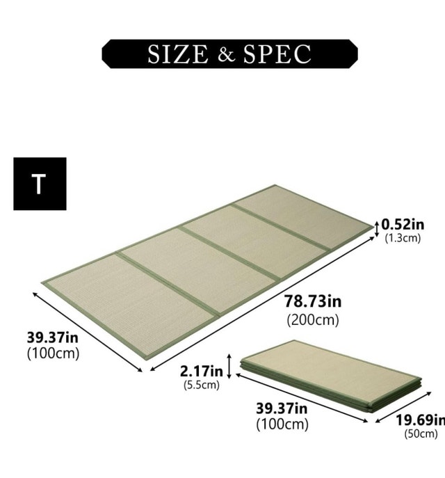 Brand New in Box EMOOR Japanese Tatami Mat w/ Japanese Futon - photo 2