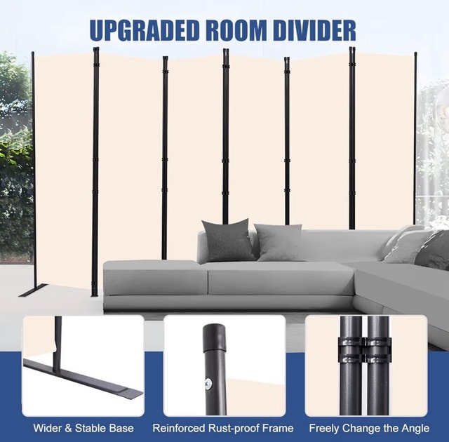 6-Panel Wide Room Divider - photo 3