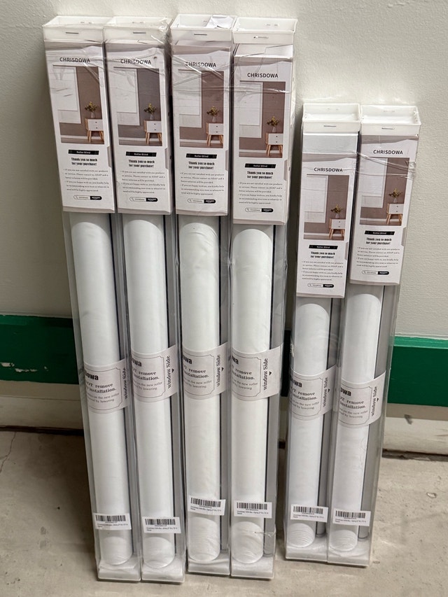 23"x 72" ChrisDowa Blackout Roller Shade, 2pc