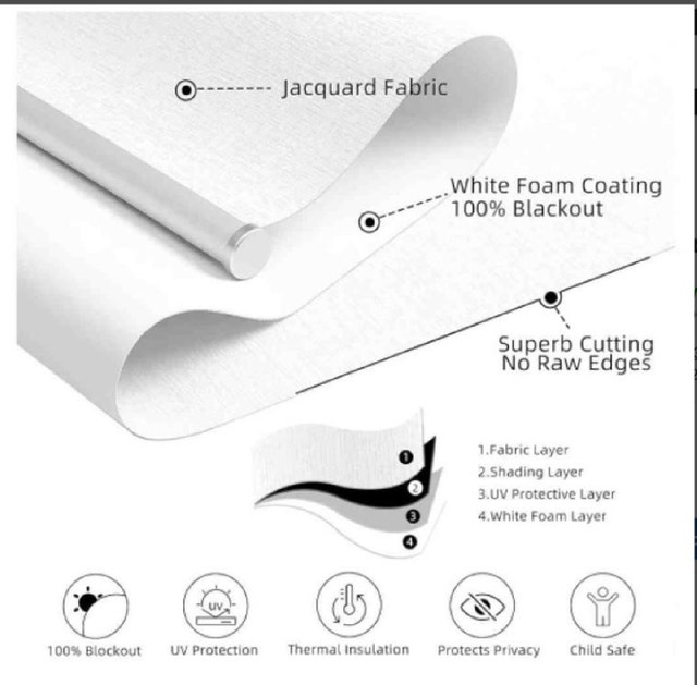 23"x 72" ChrisDowa Blackout Roller Shade, 2pc - photo 3