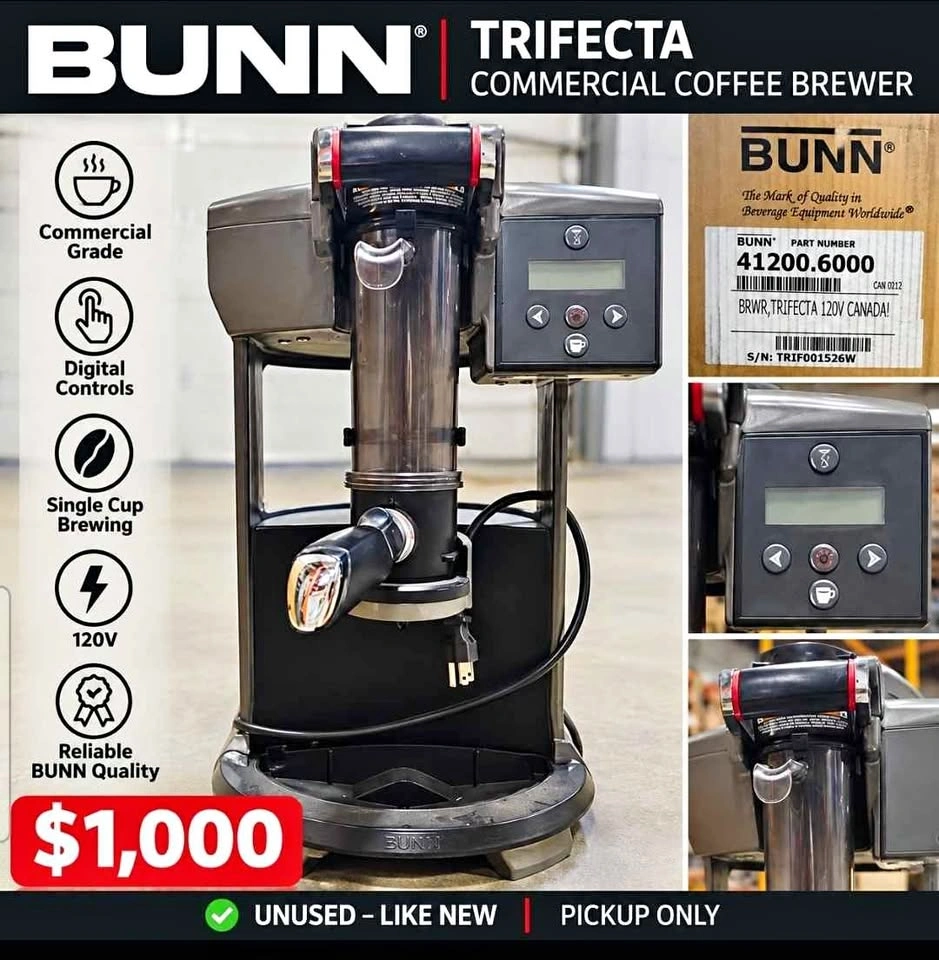 BUNN Trifecta Commercial Coffee Brewer – 120V
