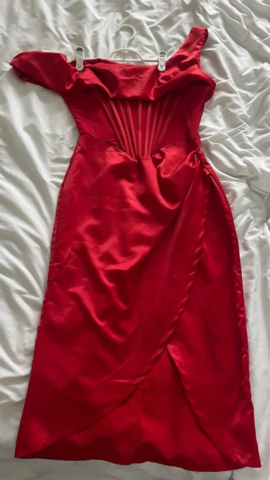Red Satin Dress - photo 2