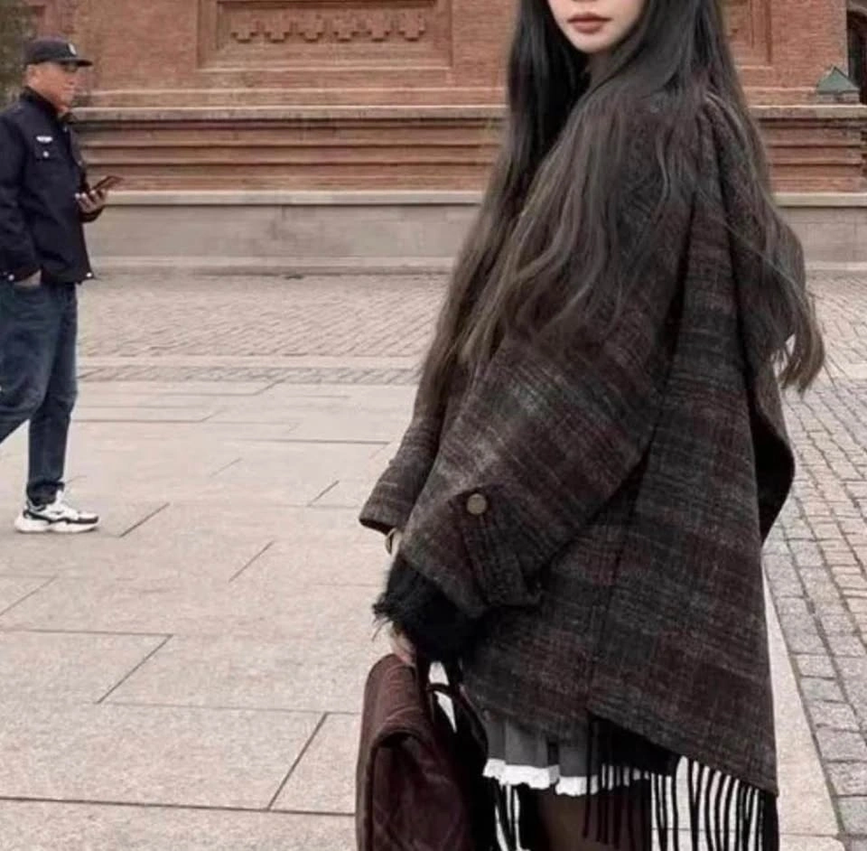 Women’s plaid scarf jacket - photo 3