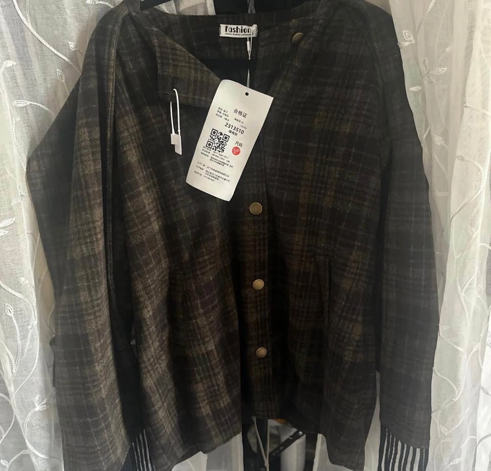 Women’s plaid scarf jacket - photo 4