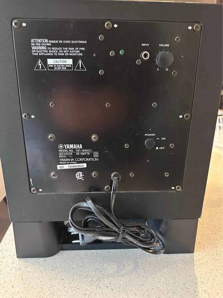 Yamaha YST-SW011 8” Downfiring Subwoofer Home Entertainment - photo 4