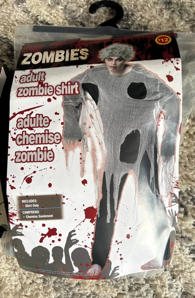 Adult Zombie Shirt & Zombie Tatter Tights Set - photo 2