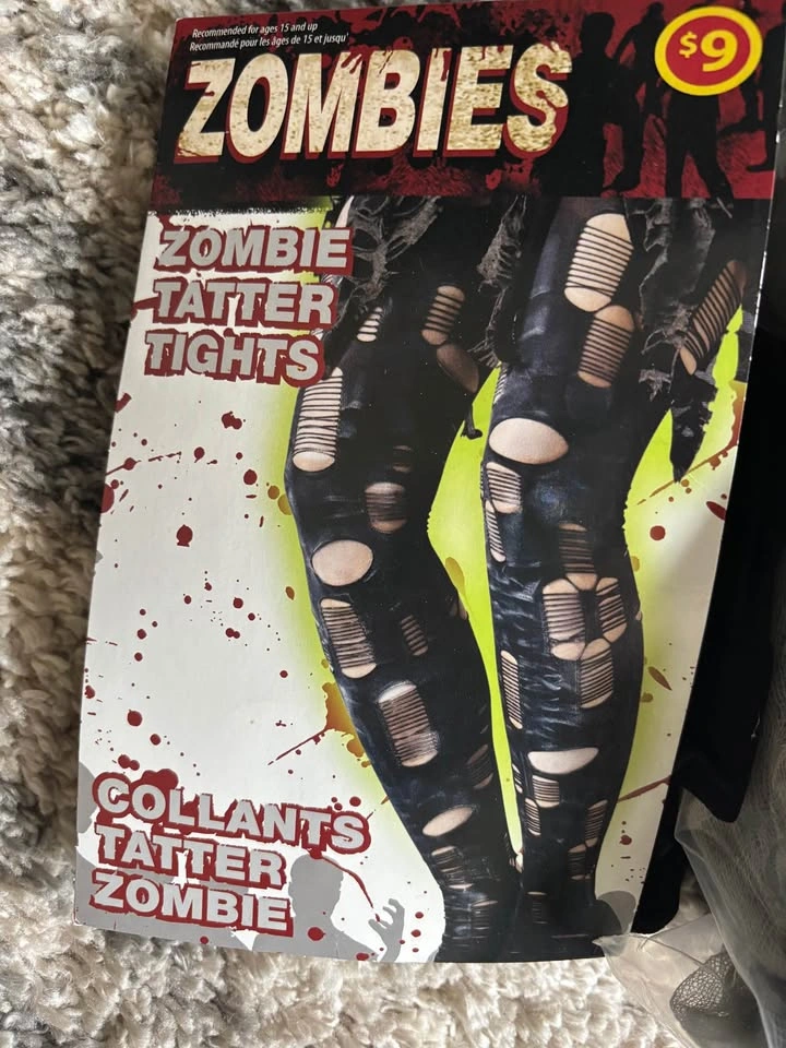 Adult Zombie Shirt & Zombie Tatter Tights Set - photo 3