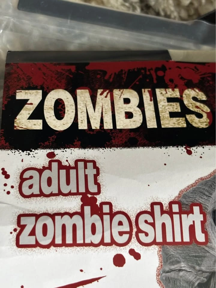 Adult Zombie Shirt & Zombie Tatter Tights Set - photo 4