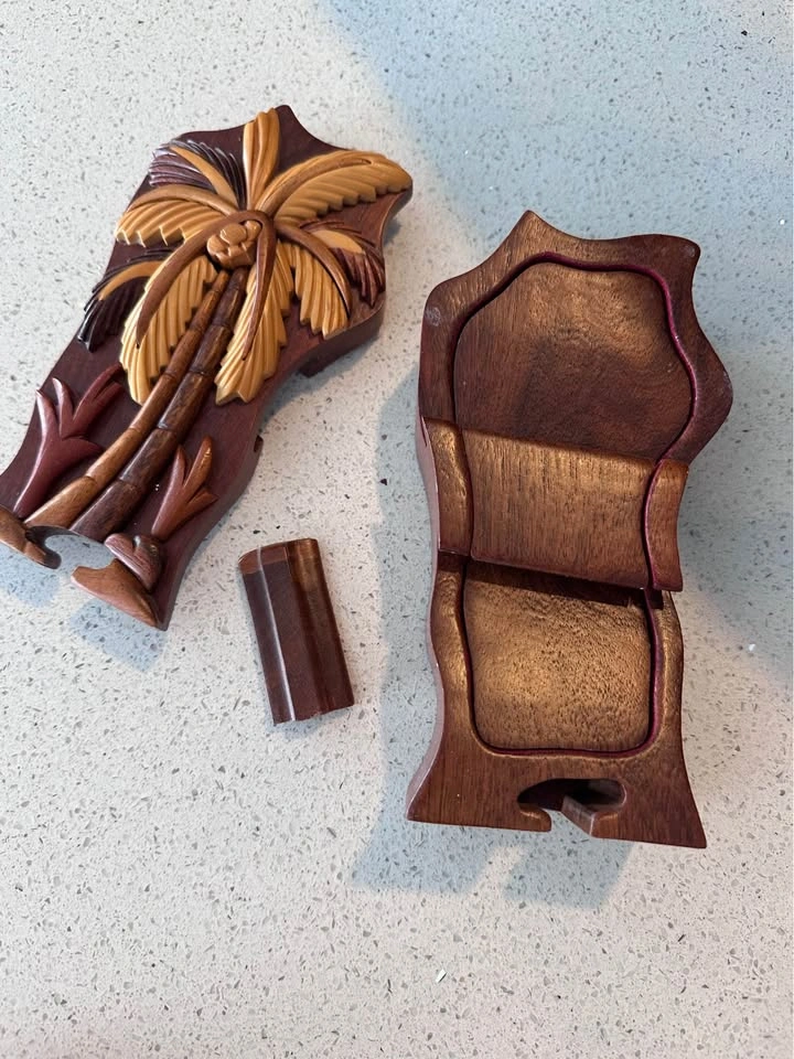 Palm Tree Wooden jewelry box - photo 3