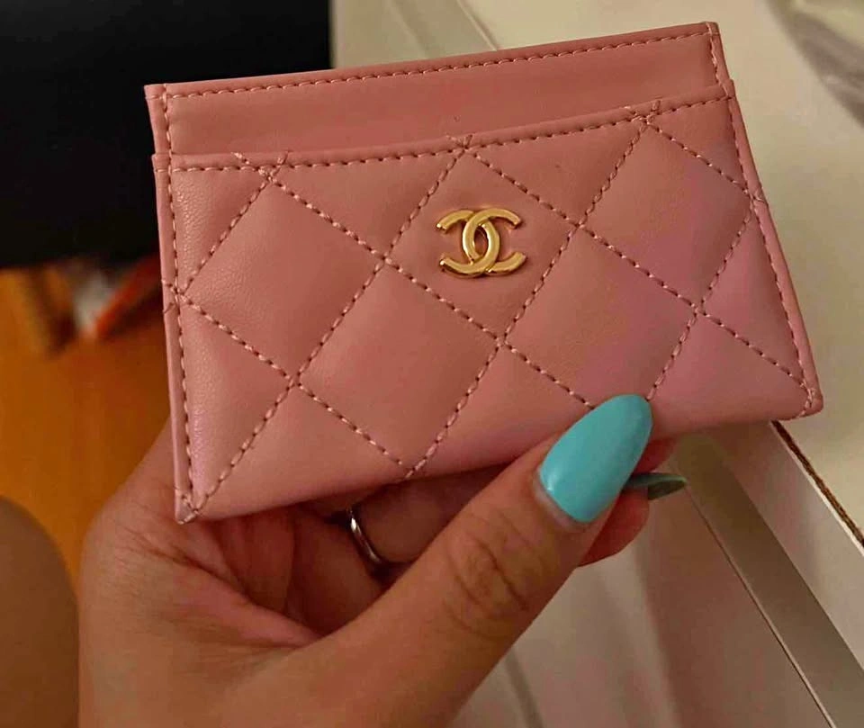 Baby pink cardholder