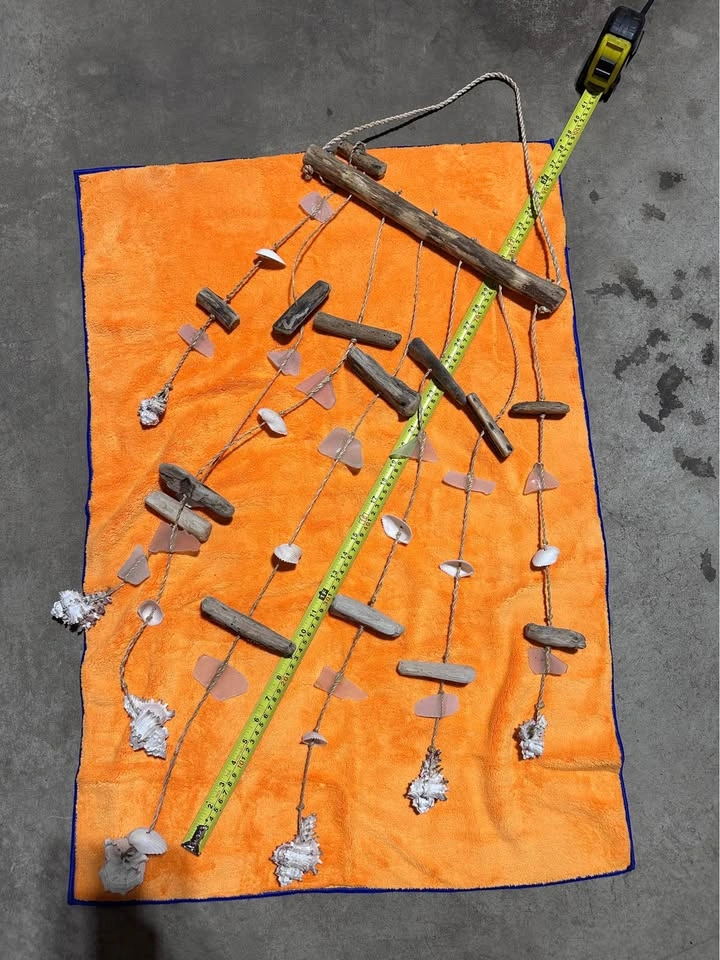 Sea shell and drift wood wind chime - photo 2
