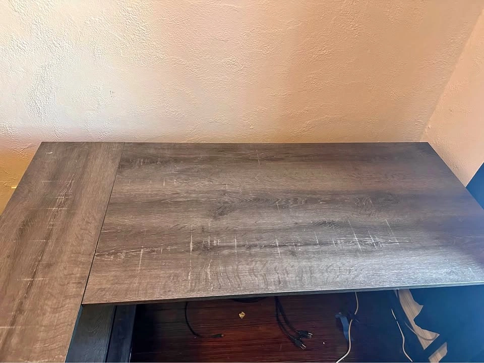 L-Shaped Wooden Desk