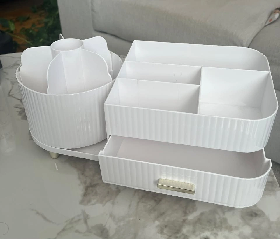 9-Piece White Storage & Makeup Organizer Set - photo 4